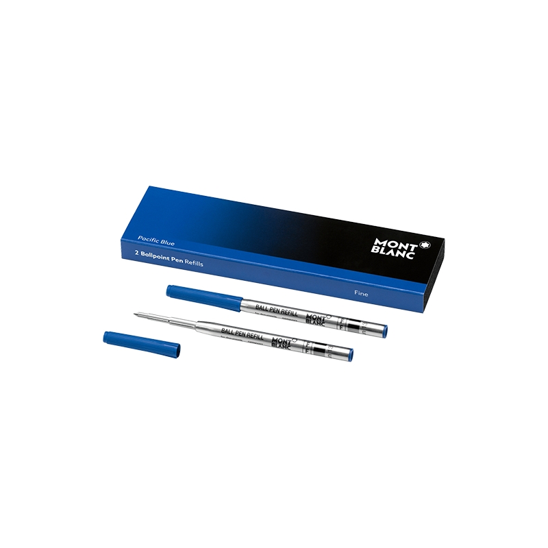 Recharge Stylo Bille Montblanc - Couleur : Pacific Blue - Taille : Fin