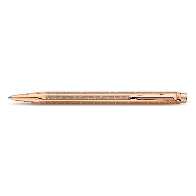 Stylo Bille ECRIDOR CHEVRON Doré Rose - Caran d'Ache