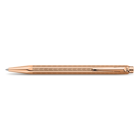 Stylo Bille ECRIDOR CHEVRON Doré Rose - Caran d'Ache