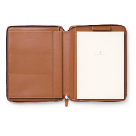 Conférencier A4, zippé Cognac - Graf von Faber-Castell