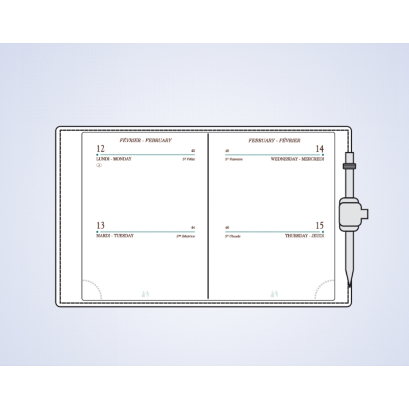 Recharge Agenda 2024 - Mignon A10 - Aux Trois Archers