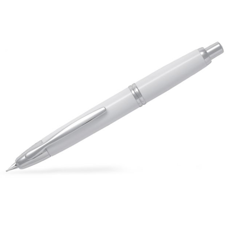 Stylo plume Capless Rhodié - Blanc - Pilot - Aux Trois Archers