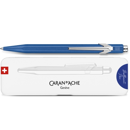 Stylo Bille 849 COLORMAT-X Bleu- Caran D'Ache