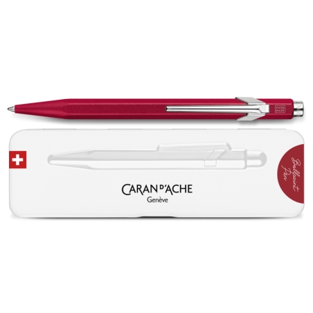 Stylo Bille 849 COLORMAT-X Rouge - Caran d'Ache