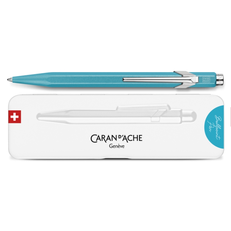 Stylo Bille 849 COLORMAT-X Turquoise - Caran D'Ache