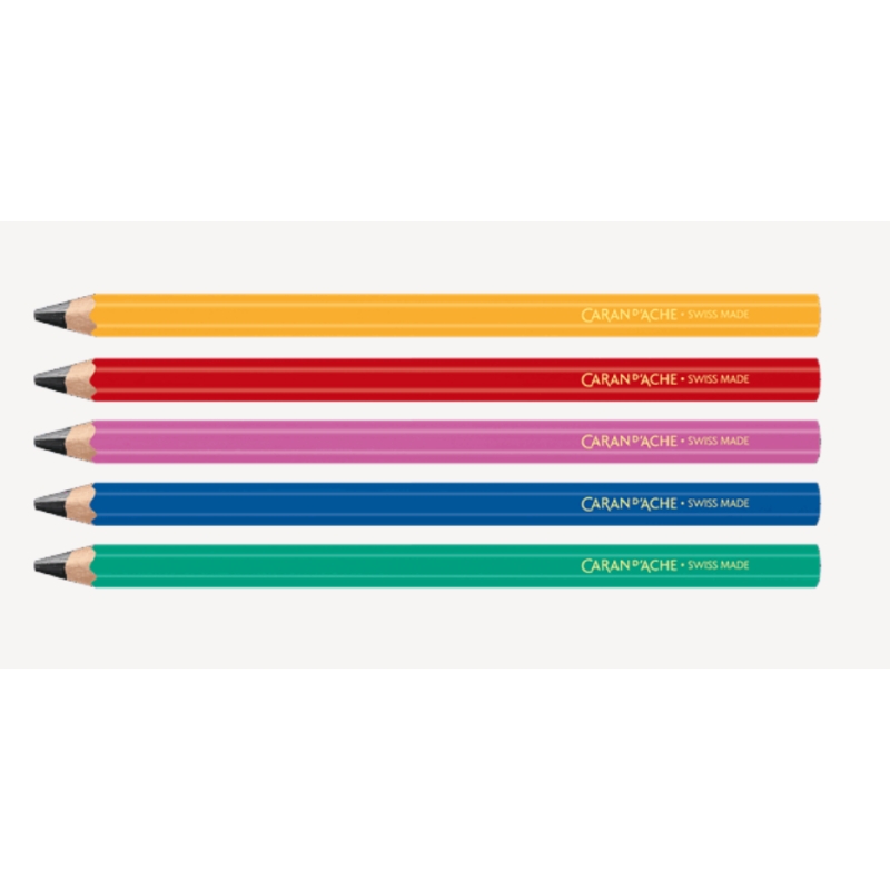 Set de 5 Crayons MAXI Graphite HB COLOUR TREASURE - Édition Limitée - Caran d'Ache