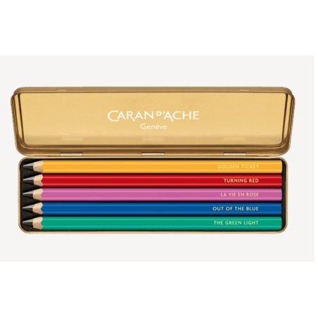 Set de 5 Crayons MAXI Graphite HB COLOUR TREASURE - Édition Limitée - Caran d'Ache