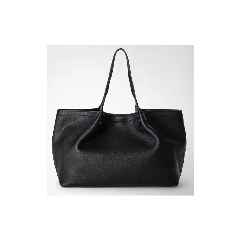 Secret Tote Bag in Rugiada Black - Serapian