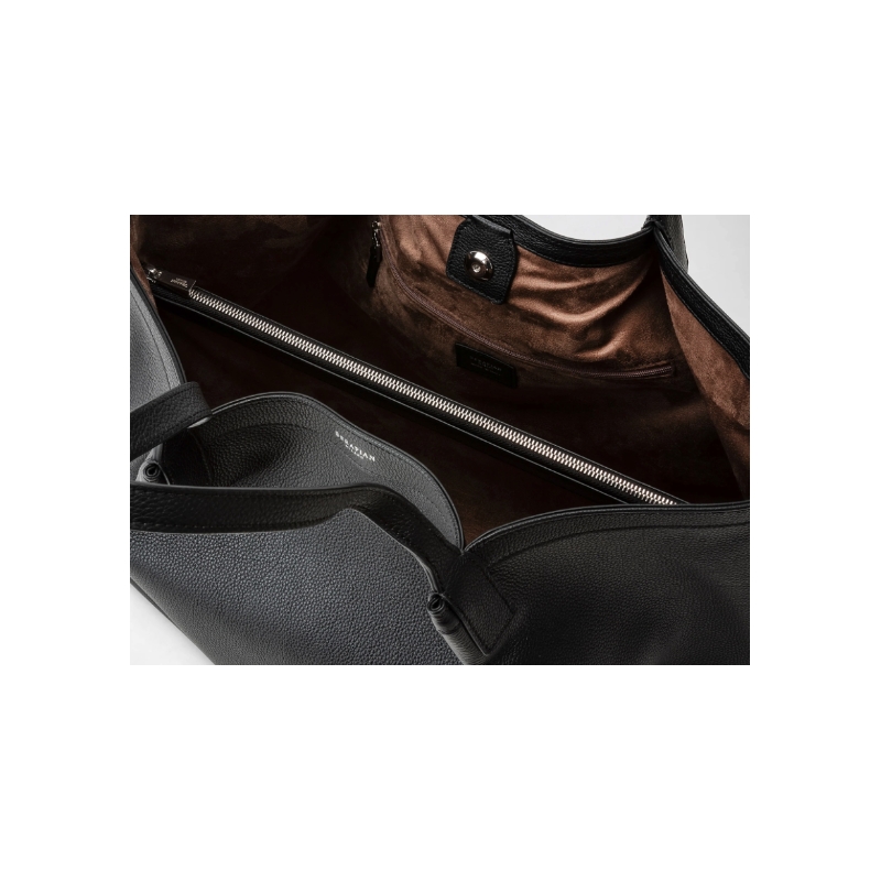 Secret Tote Bag in Rugiada Black - Serapian