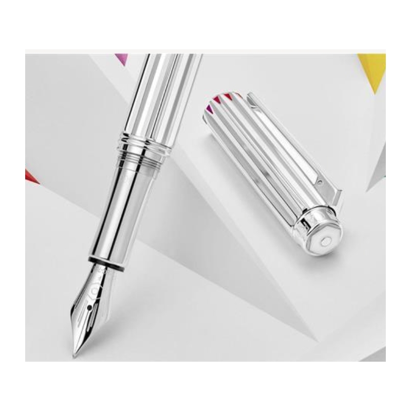 Stylo Plume VARIUS RAINBOW Argenté Rhodié - Caran d'Ache