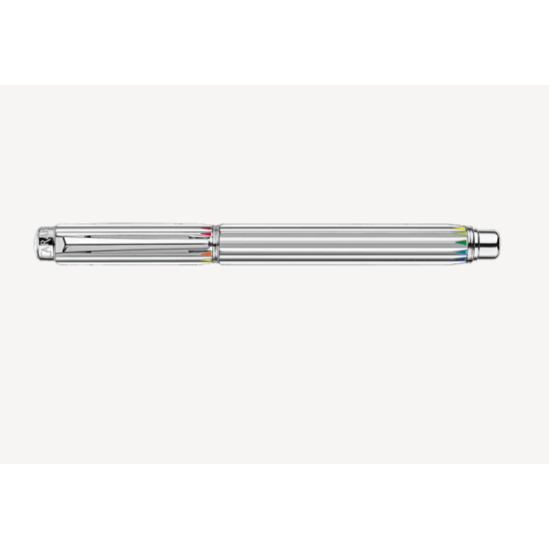 Stylo roller Varius RAINBOW Argenté Rhodié - Caran d'Ache