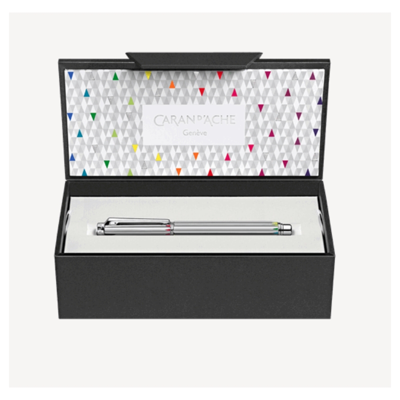 Stylo roller Varius RAINBOW Argenté Rhodié - Caran d'Ache