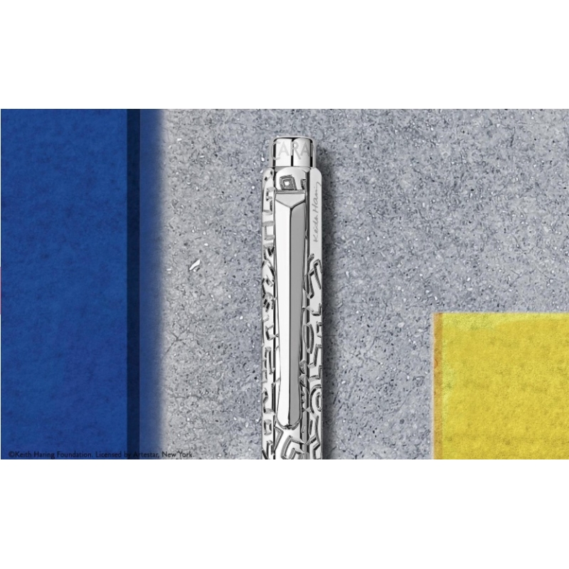 Set ECRIDOR KEITH HARING Stylo Bille & Étui en Cuir - Édition Spéciale