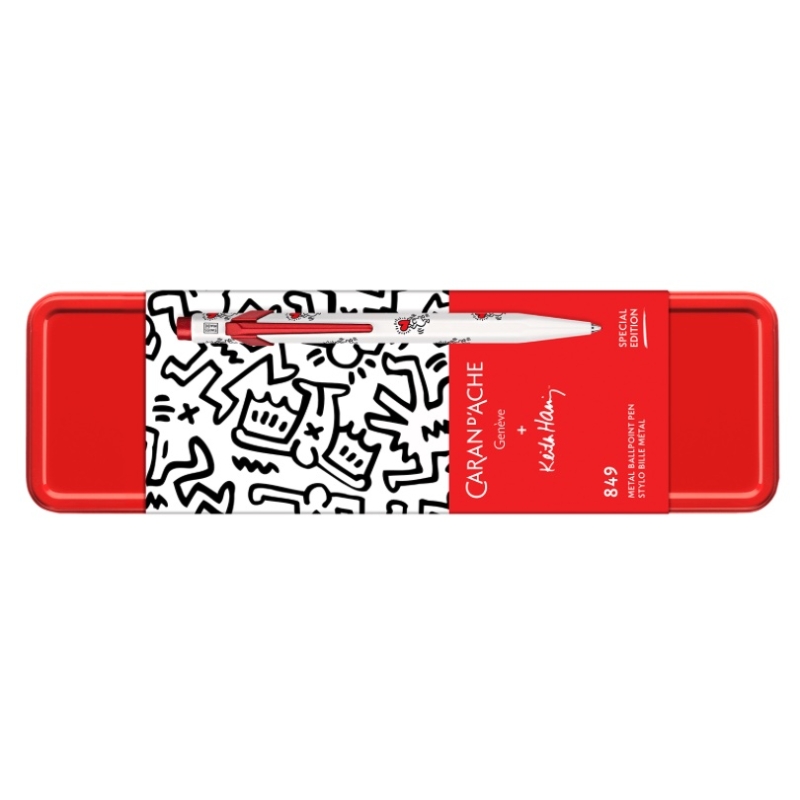 Stylo Bille 849 KEITH HARING Blanc - Édition Spéciale