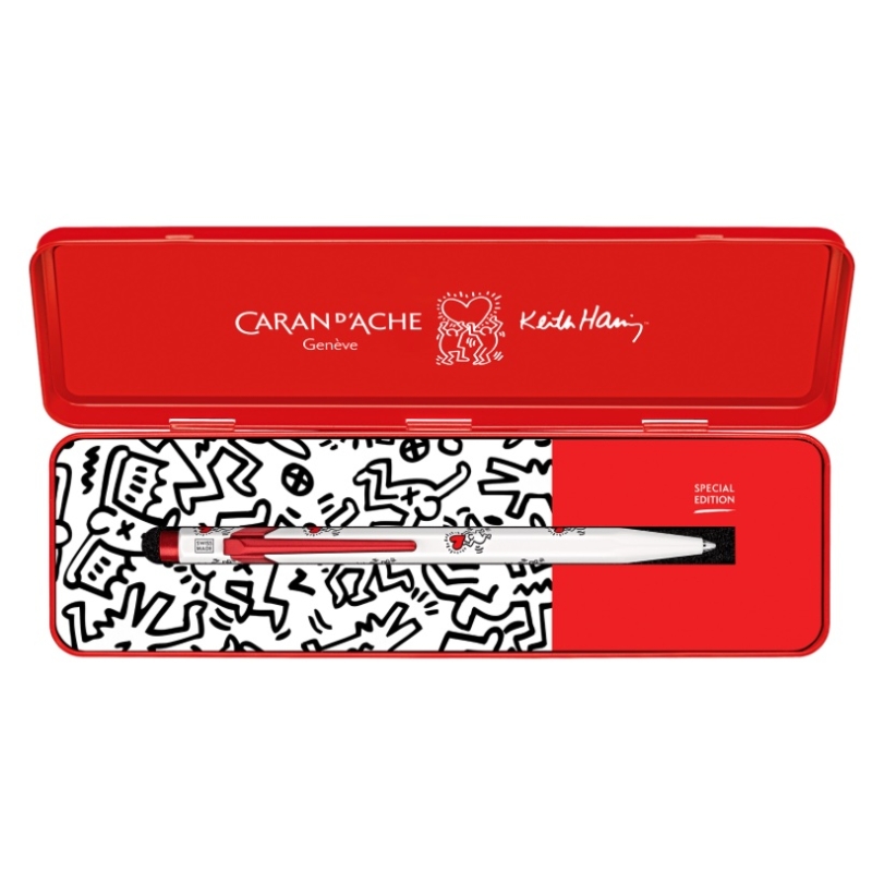Stylo Bille 849 KEITH HARING Blanc - Édition Spéciale