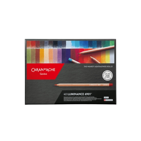 Boîte 40 Couleurs LUMINANCE 6901 - Caran d'Ache