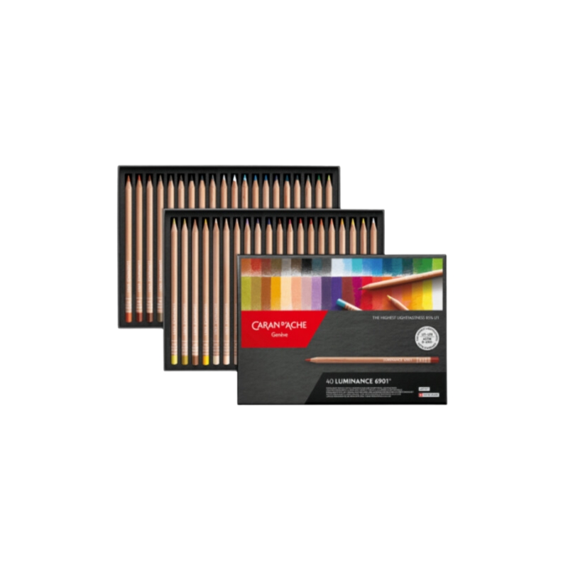 Boîte 40 Couleurs LUMINANCE 6901 - Caran d'Ache