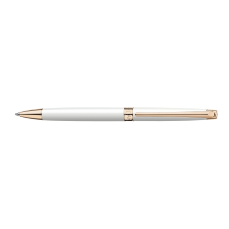 Stylo Bille LÉMAN SLIM Blanc Or Rose - Caran d'Ache