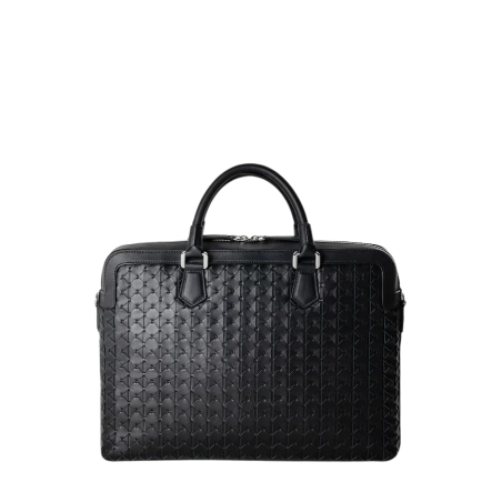Attaché-case Extra Slim Briefcase noir en Mosaico - Serapian