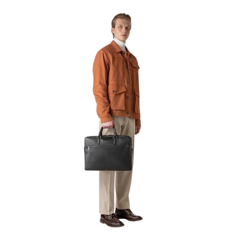 Attaché-case à double compartiment en Stepan - Serapian
