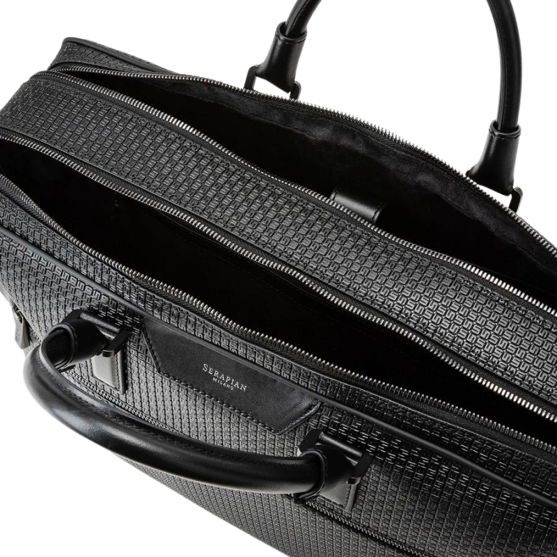 Attaché-case à double compartiment en Stepan - Serapian