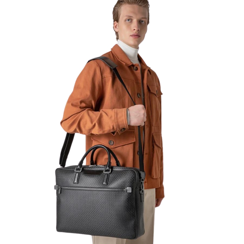 Attaché-case à double compartiment en Stepan - Serapian