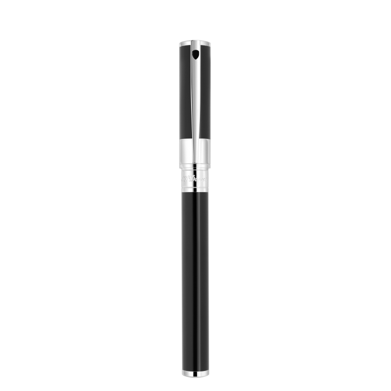 Stylo Roller D-Initial Noir et Chrome - ST Dupont