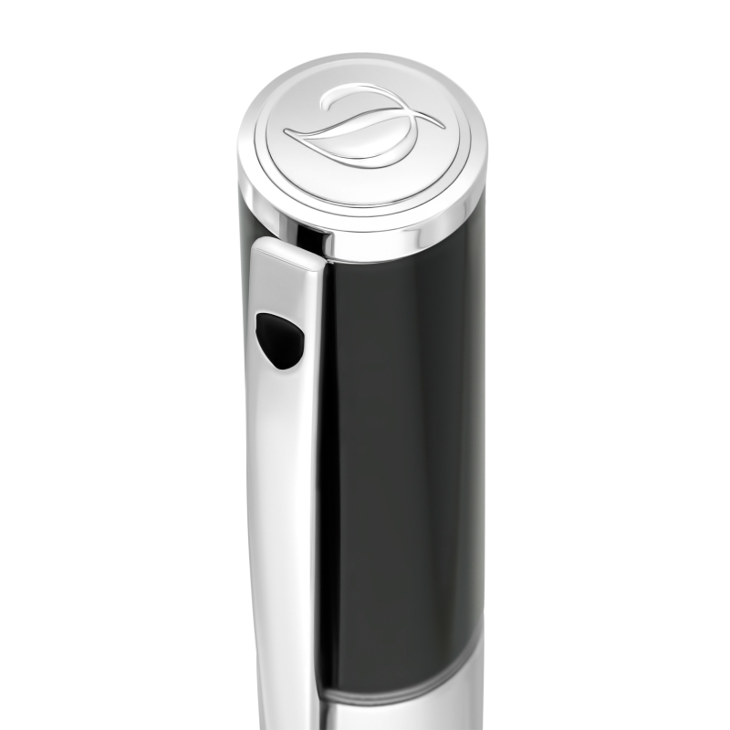 Stylo Roller D-Initial Noir et Chrome - ST Dupont