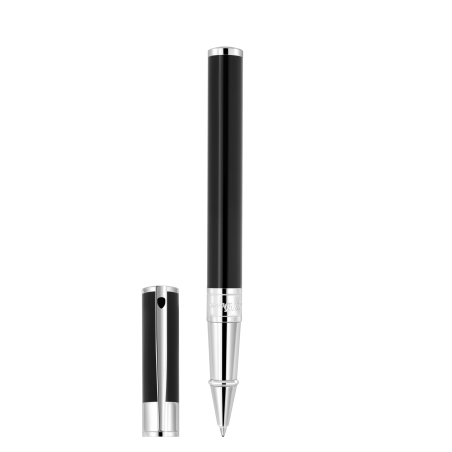 Stylo Roller D-Initial Noir et Chrome - ST Dupont