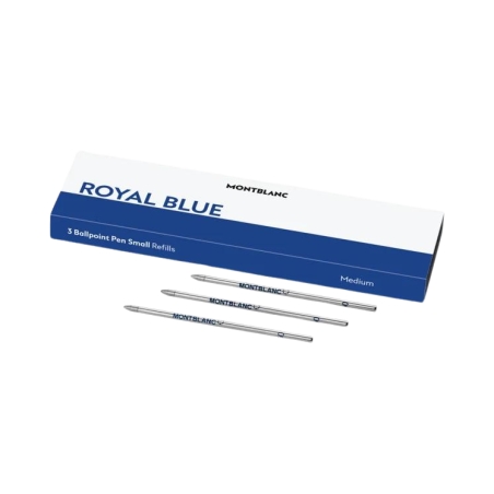 3 recharges pour stylo bille petit modèle Royal blue - Montblanc