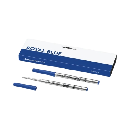 2 recharges Stylo Bille Bleu (F, M, B), Royal Blue - Montblanc