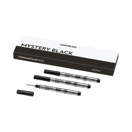 Recharges pour rollerball petit modèle  Mystery Black médium x3 - Montblanc