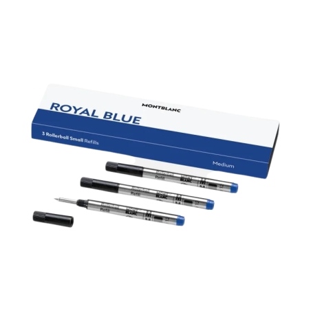 Recharges pour rollerball petit modèle royal blue médium x3 - Montblanc