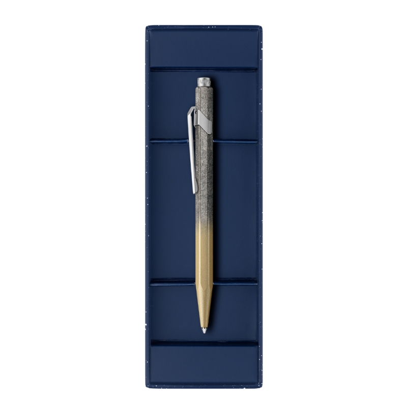 Stylo Bille 849 COSMIC BLUE Doré - Edition Spéciale - Caran d'Ache