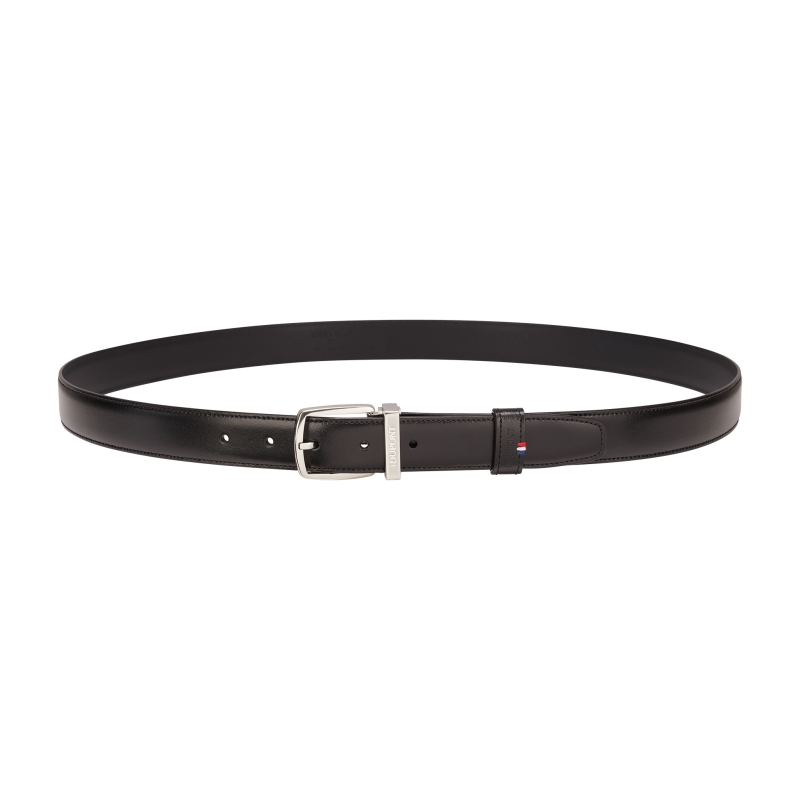 Ceinture Line D - 30mm cuir lisse noir - St Dupont